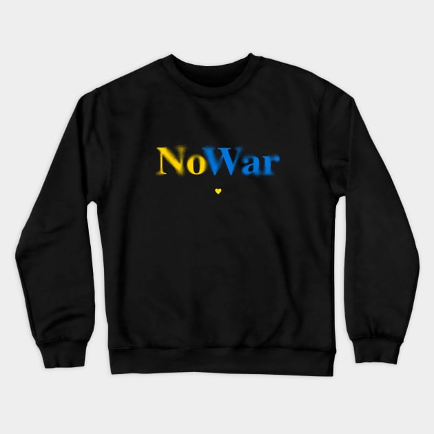 Ukraine Support No War Promote Peace Crewneck Sweatshirt by Vity